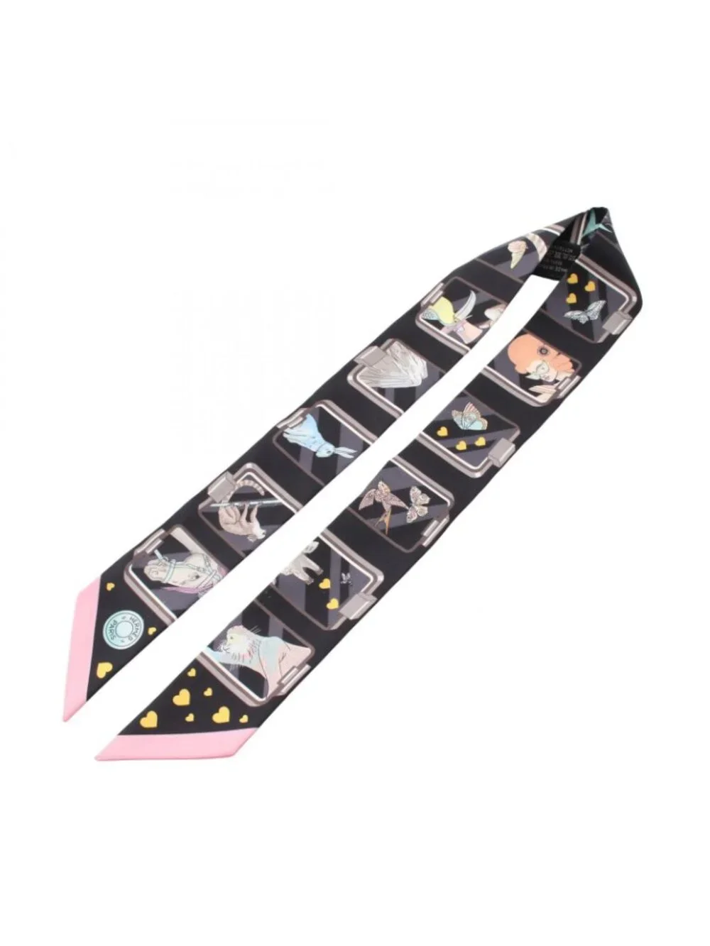 Hermes Scarf Twill Story Ribbon Silk